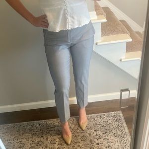 Banana Republic petite blue and white striped trousers. Brand new with tags on.